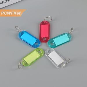 【PCWFKef】 ป้ายกุญแจพลาสติกใสคริสตัล10ชิ้น ล็อตฉลากวงแหวนแยกหน้าต่างแสดงผลสองด้านสำหรับชุดพวงกุญแจ DIY วัสดุงานฝีมือ