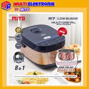 Mito Rice Cooker Multi Digital R7 / R 7 / R-7 kapasitas 2 Liter 8 in 1 Low Carbo / Low Sugar Original Garansi Resmi