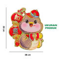 rainbow Hiasan Dinding Chinese New Year Tempelan Imlek 2025 Ular 3D Stiker Pintu Kaca Sticker CNY. 