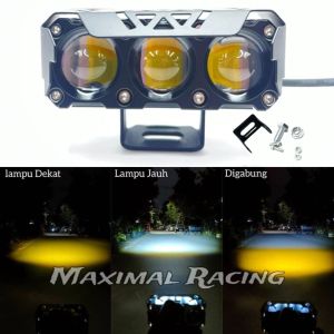 Lampu Tembak Laser Foglamp SQL 3 Mata SQl 3 Mata Q5 Superbright Hi Low Waterproff mobil motor UNIVERSAL