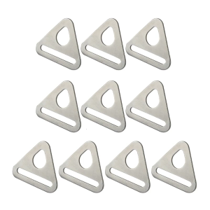 10pcs Adjuster Triangle with bar Swivel Clip D dee Ring Buckle Cast