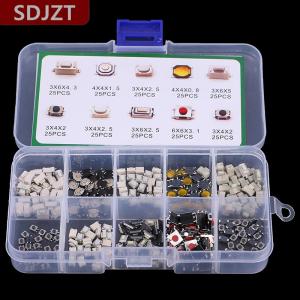 [COD] SDJZT 250Pcs 10 Types Tactile Push Button Switch Car Keys Button Touch Microswitch