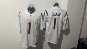 Áo đấu bóng đá thêu NFL Cincinnati Bengals thế hệ thứ ba có sẵn trong kho 1 # Áo đấu CHASE ở Châu Âu và Châu Mỹ