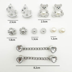 12 Cái/Bộ CROCS jibbitz Charms chuỗi giày có thể tháo rời gấu Teddy hoạt hình Pony khóa giày trang trí cho CROCS