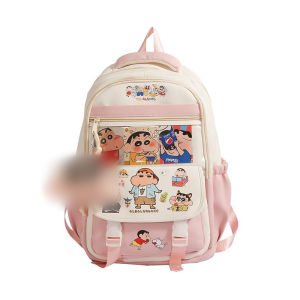 clu Crayon Shin-chan Backpack for Student Large Capacity Lightweight Printing Cartoon Female School Bag ulc