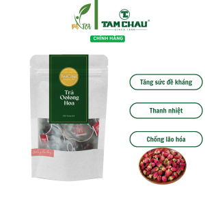 Trà Oolong Tinh Chất Hoa Hồng Phục Vụ Hộp Hơi 80G - Tam Châu Viên Ngừa Lão Hóa Hỗ Trợ Giảm Stress Tăng Sức Đề Kháng
