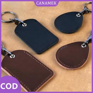 CANAMEK✨ Cổ điển PU da Keychain bảo vệ trường hợp cửa khóa kiểm soát truy cập thẻ thẻ túi vòng thẻ