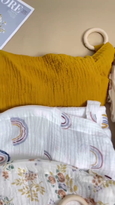 Soft Nursing Cover Double Layer Apron Newborn Blanket for Breastfeeding Breathable Nursing Apron Multifunctional Blanket