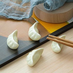 WEIYA Creative Japanese Style Dumpling Shape Tableware Tools Spoon Fork Restaurant Kitchen Dinnerware Stand Chopsticks Holder Chopstick Rest Tableware Rack