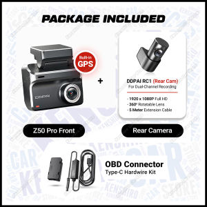 [GPS VERSION]🔥DDPAI Z50 Pro🔥 Front & Rear Super Capacitor Dash Cam 4K GPS & ADAS Camera Kereta Car CCTV OBD Cam