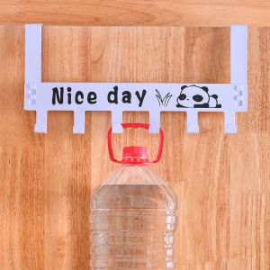 Giá 6 móc treo quần áo sau cửa Nice Day bằng sắt không cần khoan đục móc treo quần áo nón mũ