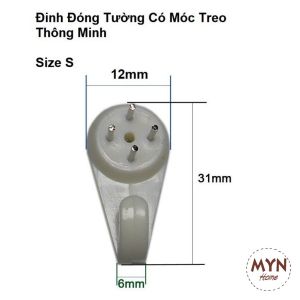 Đinh ba chân đinh treo ảnh đinh đóng tường không cần khoan tường - Lumbley