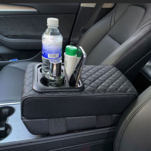 SEAMETAL Car Armrest Box Cover Bracket Heightening Support Universal Arm Center Console Arm Rest Cushion Water Cup Phone Holder Organizer