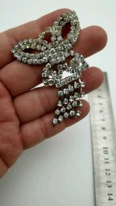 Aplikasi Kristal Berlian Motif Kupu Kupu Kualitas Aa Warna Putih Kilau Per Piece