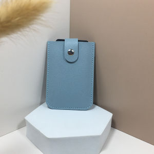 ผู้ชายเงินทรายพับปกปิดดึงออกบัตรเครดิตกระเป๋าหนังPUออกแบบหัวเข็มขัดธุรกิจผู้ถือบัตรกระเป๋าเหรียญผู้หญิง