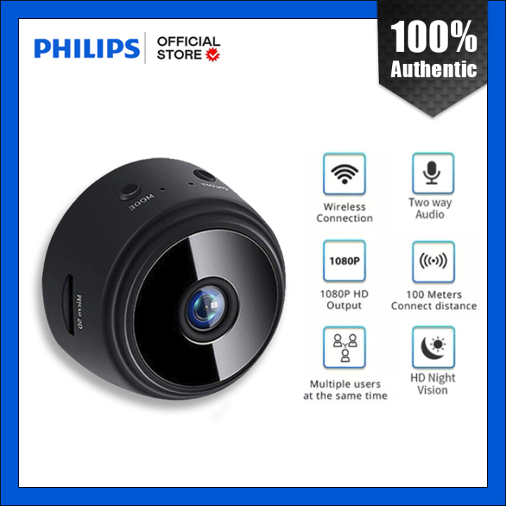 PHILIPS 1080P HD Mini Portable CCTV Camera Wireless Home