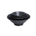 Tô nhựa nhọn vân đá đen fataco - Tô vân đá đen nhựa Melamine giả đá - có 3 size 14,1 - 16,3 - 20,3 cm. 