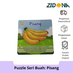 Puzzle Rabbit & Turtle Puzzle Anak Seri Buah : Pisang Bahan MDF