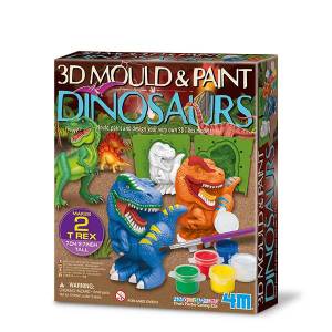 4M Mould & Paint 3D Dinosaurs / Educational toys kids toys children toys science kits arts and crafts kit seni fridge magnet STEM toys colouring kits mainan budak perempuan lelaki Eksperimen Creativity kit