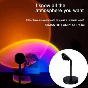 Italian sunset light rainbow lamp sun never sets projection chandelier living room creative deco