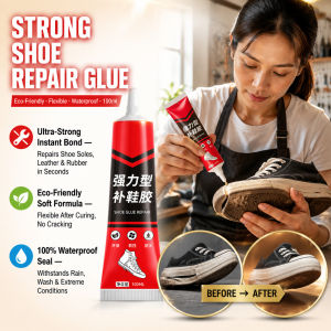 【Strong Shoe Glue/Adhesive】Waterproof Strong Bonding Glue For Shoe Repair Quick-Dry Ideal For Rubber Shoes Sneakers Leather Boots Clear Color Easy To Use Best For Home Or DIY Repairs Durable Long-Lasting