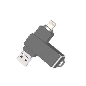 Hp 3 In 1 USB Flash Drive 1TB ไดรฟ์ปากกาหมุนได้สำหรับ Iphone/android/pc Lightning OTG Jump Drive 3.0หน่วยความจำ USB
