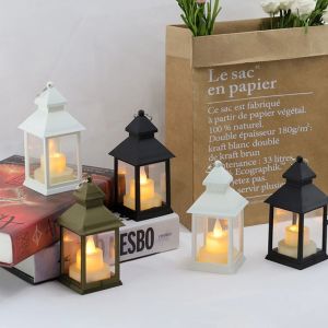 ShunXing111 Electronic candle lamp square house shape candle holder lamp decorative candle light