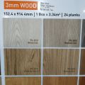 vinyl kayu Taco 3mm 152.4x914.4 3.34m2 box. 