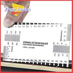 zhanjietun Steel String Action Gauge Ruler Guide Setup Measuring Luthier for Guitar Bass