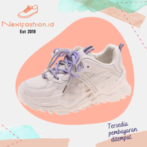 Sepatu Sneakers Wanita bahan kulit PU Premium 292 kekinian 2023 Nextfashion