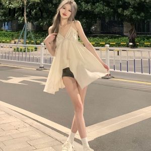 IELGY Camisole Pure Desire Niche V-Neck Top Women