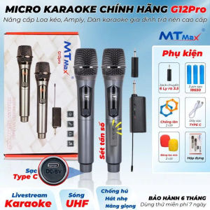 Trọn Bộ 2 Micro  Không Dây Cao Cấp MAX 39 UHF Siêu Hút Âm Chống Hú Màn Hình LED Dàn Hát Karaoke Gia Đình Max 39 Tay Cầm Hợp Kim Loại Dễ Sử Dụng