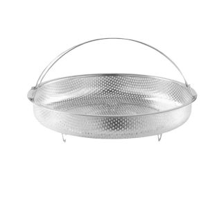 Stainless Steel Steamer with Tripod Bracket Detachable Handle Steaming Basket Multifunction Steamer Cleaning Basket