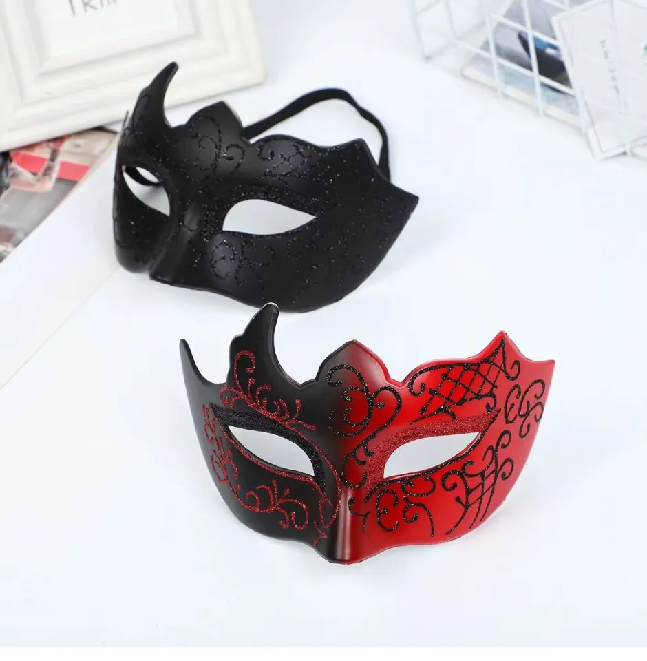 hot selling party bar masquerade half face men's painted mask spray paint  men's and women's mask