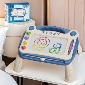 Childrens Magnetic Writing Board Kindergarten Toy Early Education Study Table Color Painting Table Set