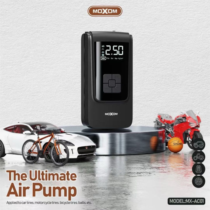 ส่งด่วน⚡️MOXOM MX-AC01 Portable Air Pump ปั๊มเติมลมสำหรับเติมยางรถยนต์ ...