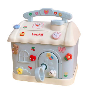 Mitsuchi Creative Cartoon Cute Small House Design Large Capacity Plastic Piggy Bank Tabung存钱罐