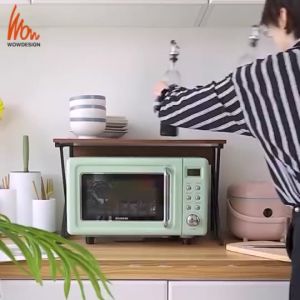 Kitchen Microwave Oven Rack Multi-Layer Storage Organizer Compact Design Perfect for HDB & Condo