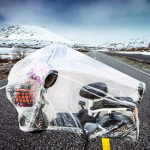 CuddleCove Clear Car Cover PE Waterproof Elastic Dustproof Rainproof Transparent Sedan SUV Hatchback