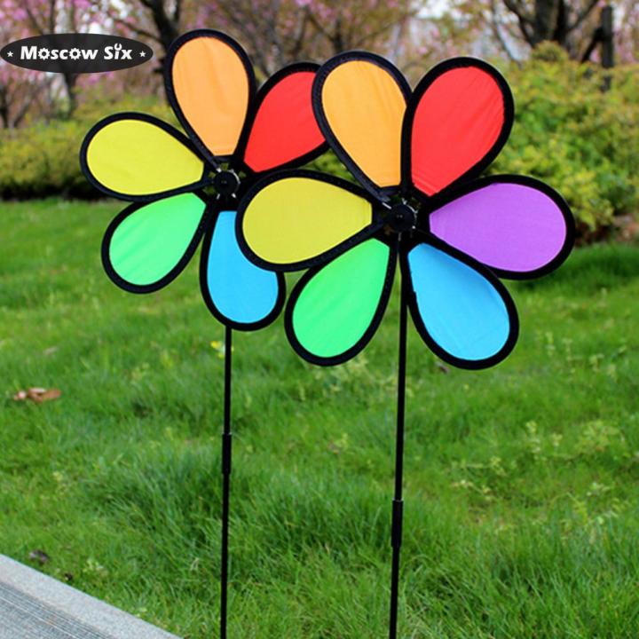 Garden Wind Spinner Colorful Garden Yard Windmill Portable