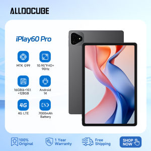 ALLDOCUBE iPlay60 Pro Tablet 10.95" 90Hz Display Helio G99 16GB(6GB+10GB Virtual) RAM 128GB ROM 7000mAh LTE Tablet Android 14