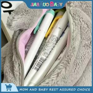 JiaShuo Baby Toy Cute Platypus Pencil Case Cosmetic Bag Plush Pen Pouch Large Capacity Storage Bag School Supplies Stationery Box Desktop Storage Bag