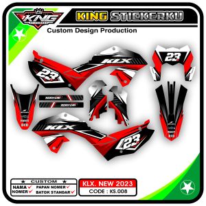 Decal Kawasaki KLX 150. 2023 SM Full Body - Custom Nomer dan Nama Gratis. KS.08