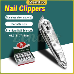 ZEO Silver Slant Edge Finger Nail Clippers Pedicure Manicure Trimmer Cutter Tool