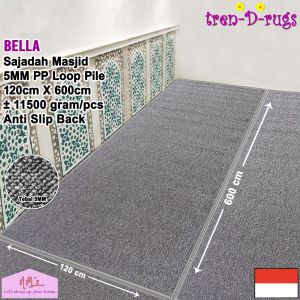 Tren-D-rugs Karpet sajadah polos alas lantai masjid roll ruang tamu anti slip 120 cm x 600 cm - NMs