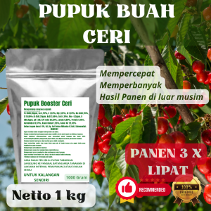 Pupuk Booster Ceri Pelebat Organik Cepat Berbuah Lebat Besar Anti Rontok Pembesar Ceri