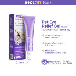 HICC PET Pet Eye Relief Gel Vet-Recommended Dog Eye Infection Treatment Soothes Irritation For All Pet 60ml