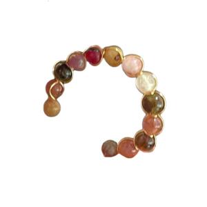 Phóng đại Nhẫn dạng hở có thể điều chỉnh nhẫn đeo tay hạt Nhẫn hở ngón tay hợp kim kết cấu hiện tại cho người yêu thời trang