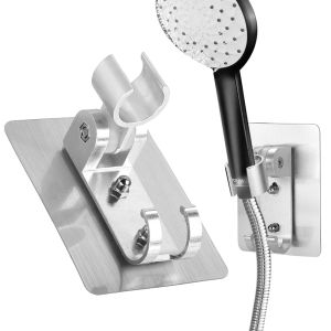 TATAKAN DUDUKAN SHOWER MOUNTING TEMPEL DAN BOR ALUMUNIUM TAHAN KARAT