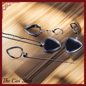 [The Cici Shop] Guitarists Storage Guitar Pick Collection Box Clear Holder Keyring Bag Heart Shaped Picks Size Case Musical Accessories